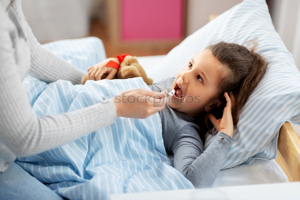 Similar – Image, Stock Photo Cold child lying on the bed