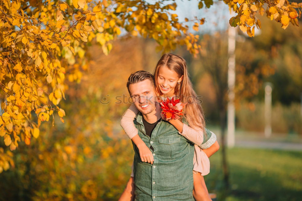 Happy couple in fall