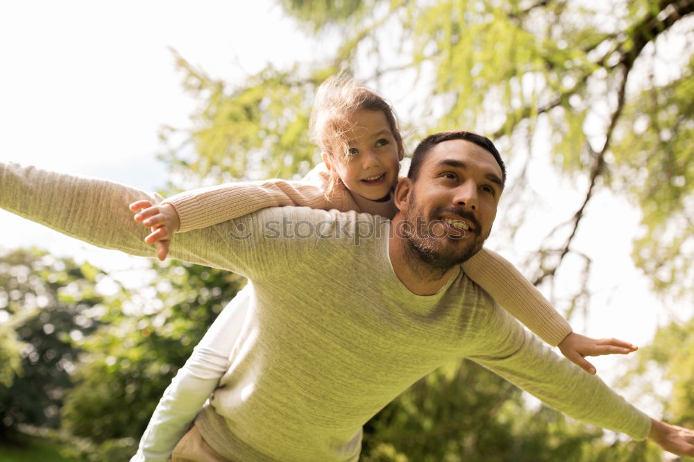 Similar – Image, Stock Photo Grandson hugging to his grandmother outdoors