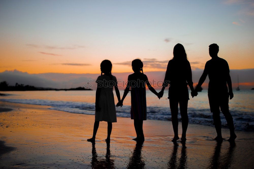 Similar – Image, Stock Photo sunset friendship