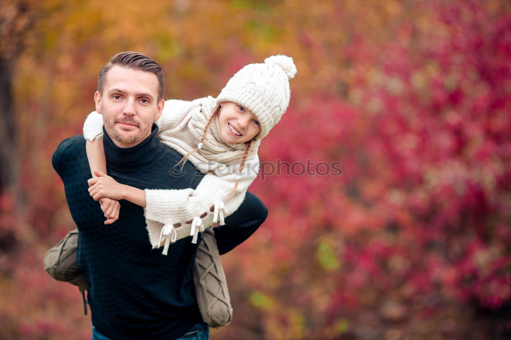 Similar – Image, Stock Photo Young couple pregnant in forest