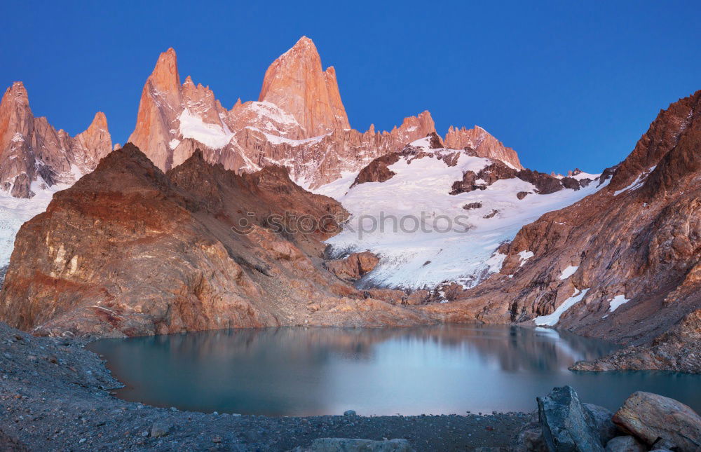 Similar – Image, Stock Photo Lake in snowy rocky mountains