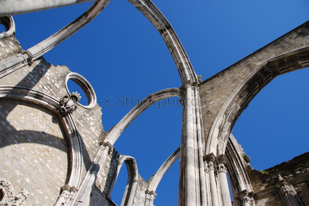 Image, Stock Photo Convent Of Our Lady Of Mount Carmel (Convento da Ordem do Carmo) Is A Gothic Roman Catholic Church Built In 1393 In Lisbon City Of Portugal