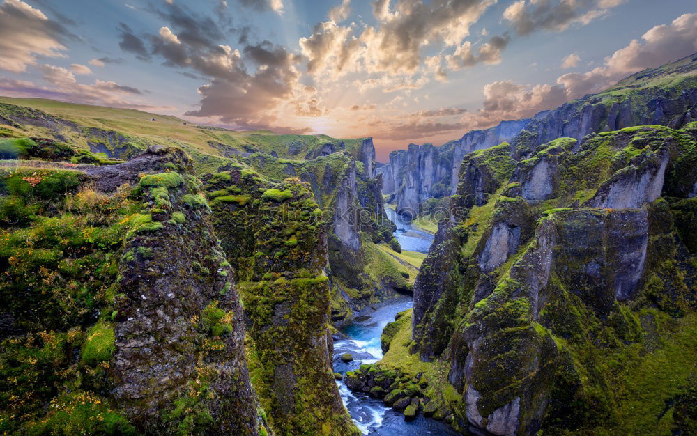 Similar – Image, Stock Photo Icelandic Waterfall