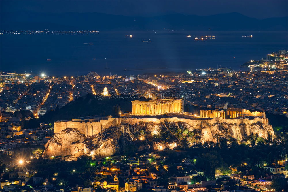 Image, Stock Photo Sunset over the Acropolis