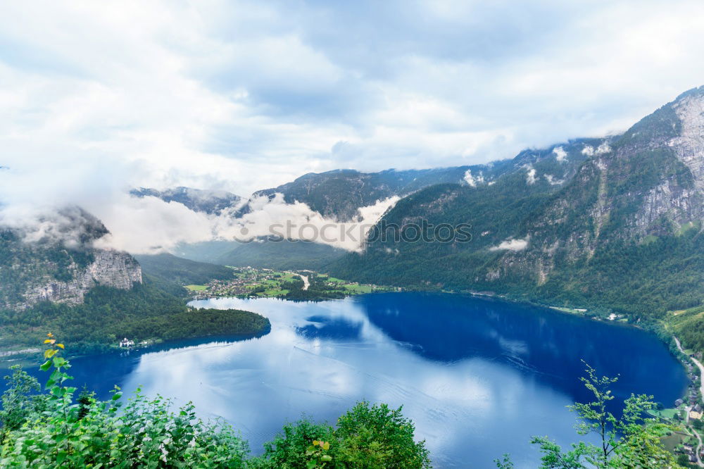 Similar – Image, Stock Photo View of the Geirangerfjord