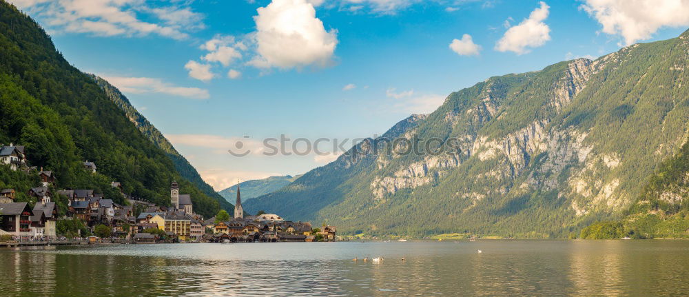 Similar – Image, Stock Photo Rustic benches on lakeshore