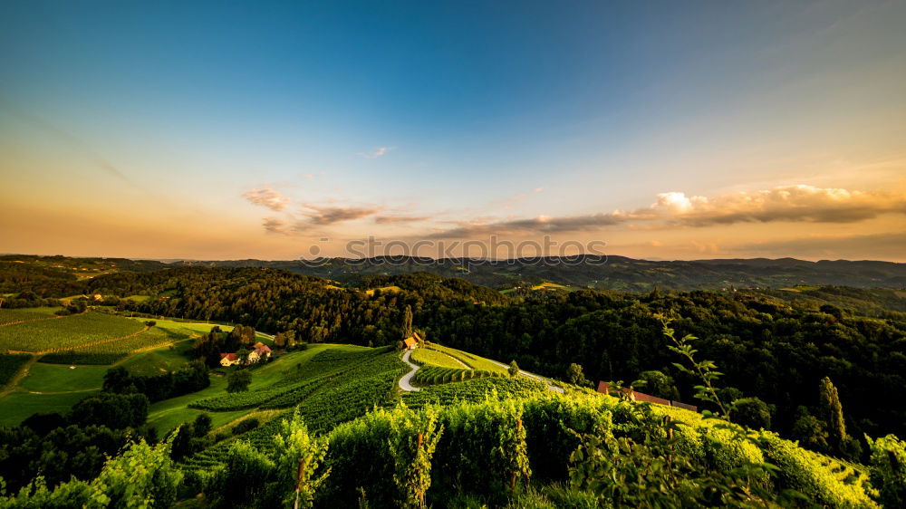 Similar – Image, Stock Photo Spring travel in Austria. Green fields