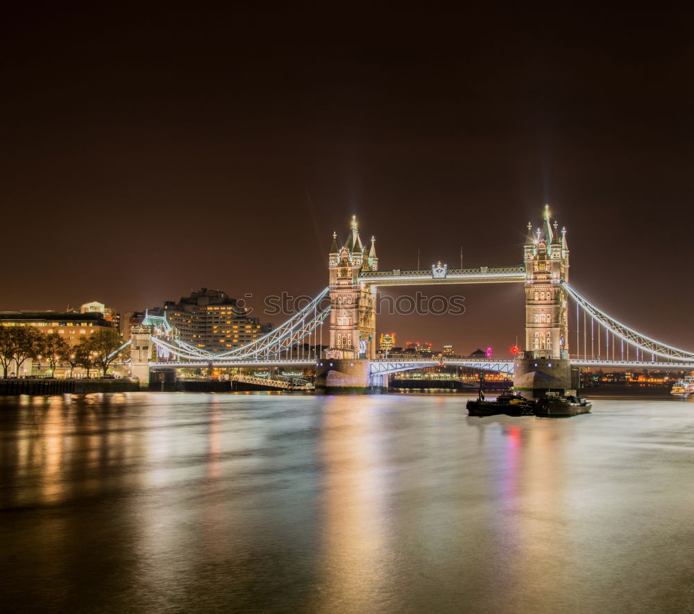 Moon over Tower Bridge