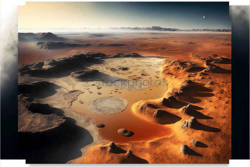 Image, Stock Photo Bizarre industrial landscape, spoil heaps