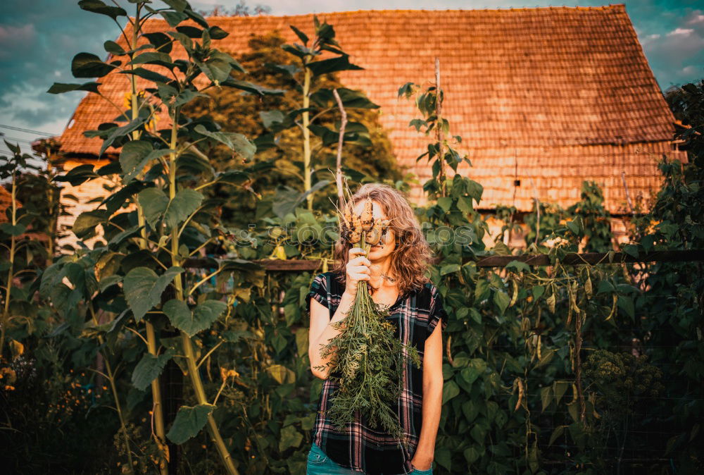 Similar – Image, Stock Photo Alexa and the blades of grass.