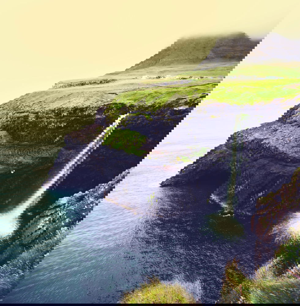 Similar – Image, Stock Photo www: Waterfall, path and waves