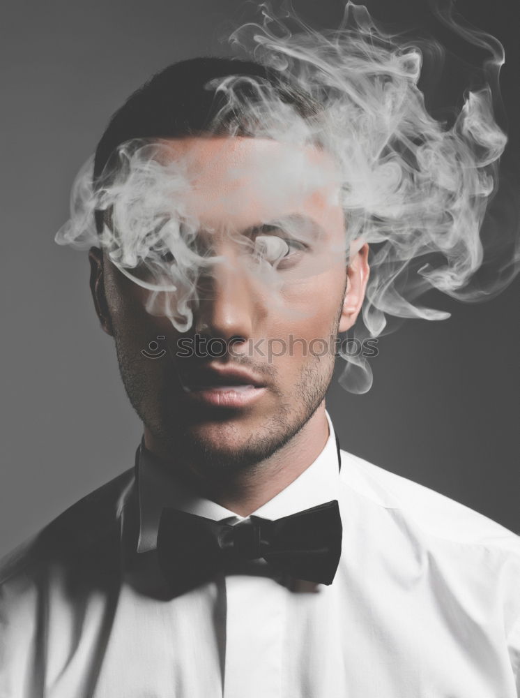 Similar – Image, Stock Photo when smokey sings Smoking