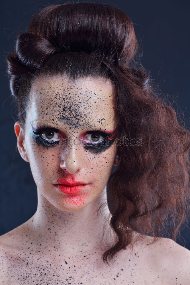 Similar – Young woman with strange make up