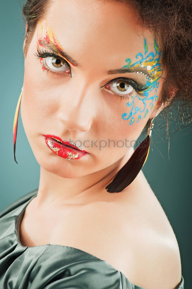 Similar – Young woman with a creative and fantasy make up