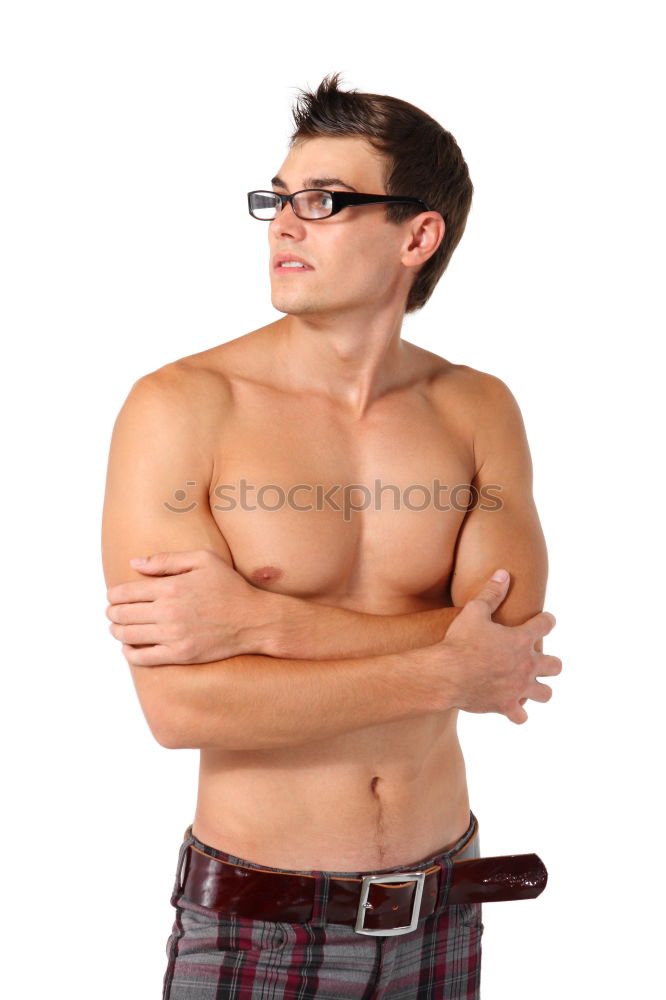 Similar – muscular young man with naked torso