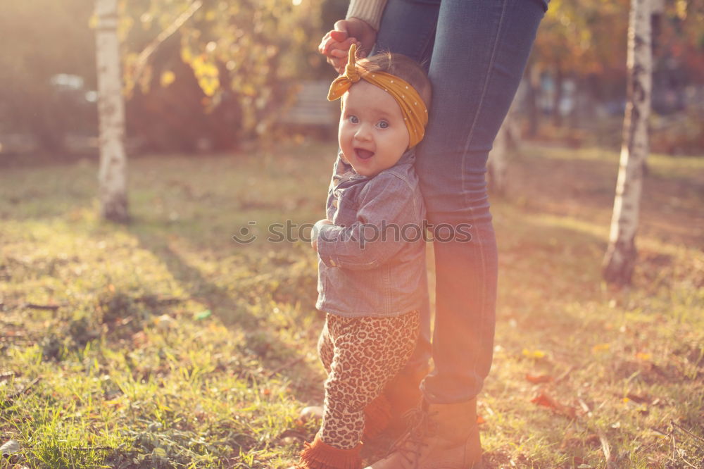 Similar – Image, Stock Photo Lesbian couple and child walking in park