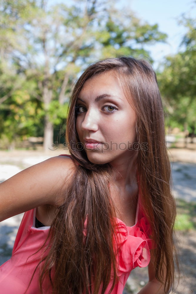 Similar – Image, Stock Photo garden sun woman beautiful red green leaf