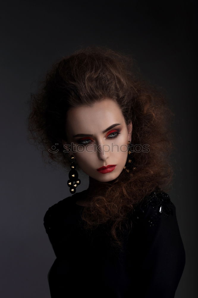 Similar – Image, Stock Photo Studio portrait of a young redhead woman