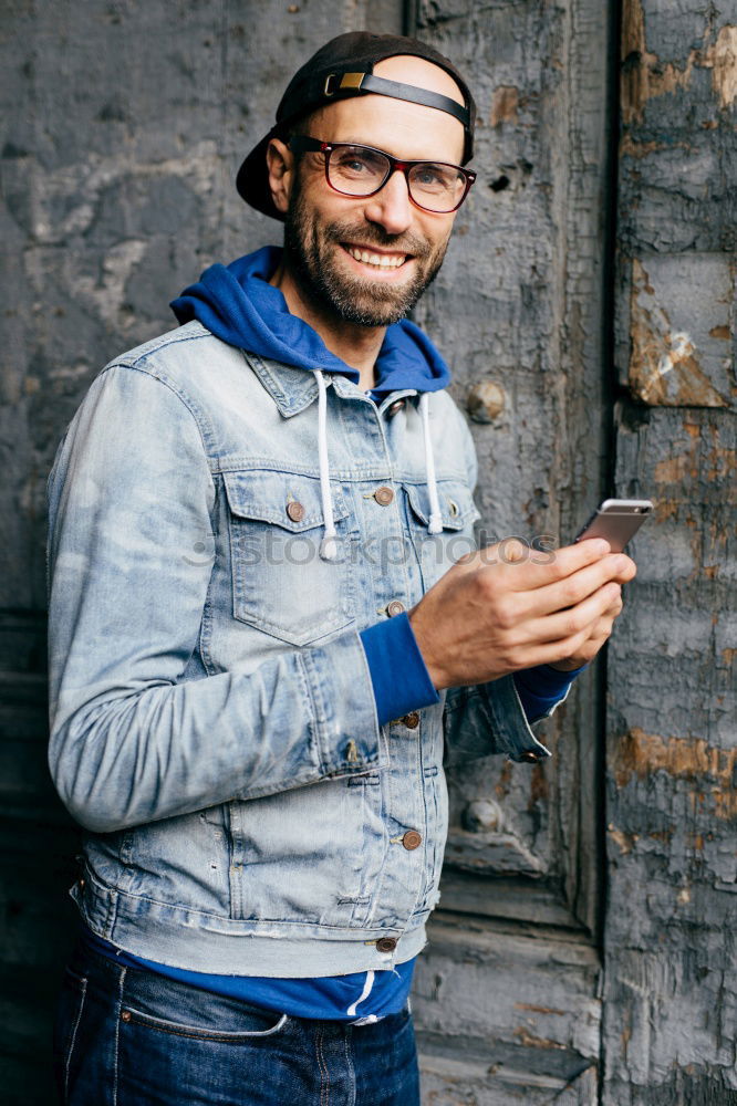 Similar – Smiling young guy in hat