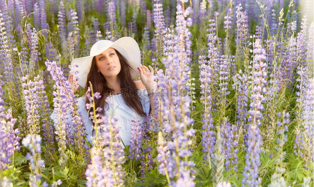 Portrait on spring meadow