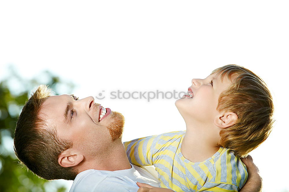 Similar – Image, Stock Photo Smiling little child with smart phone taking picture of happy grandmother and grandfather. Family leisure outdoor