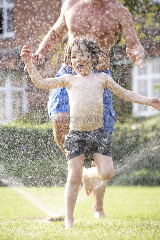 Similar – Teenage girl with her little sister spending time together in the swimming pool in a garden enjoy eating ice cream on a summer sunny day. Family quality time