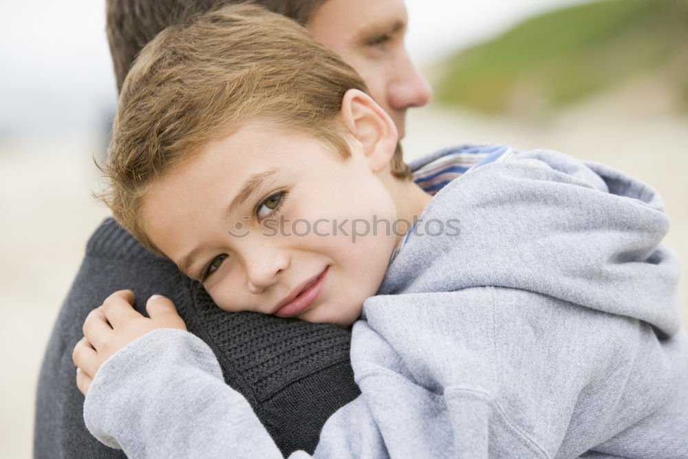 Similar – Father and son playing on the road at the day time.