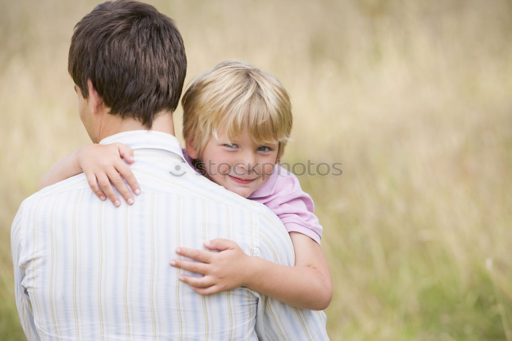 Similar – Image, Stock Photo Grandmother with her grandchildren sitting in the field