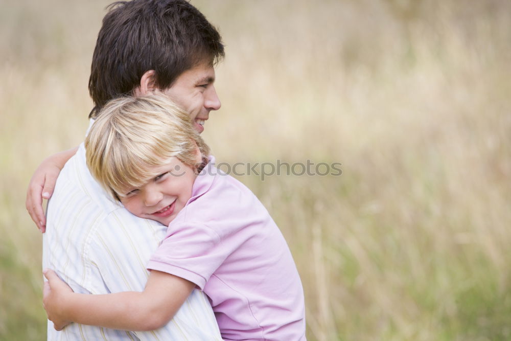 Similar – Image, Stock Photo Grandmother with her grandchildren sitting in the field