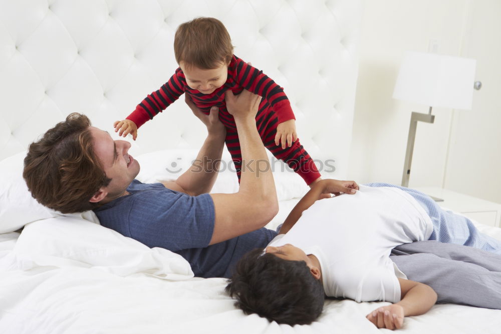 Similar – Image, Stock Photo happy mother and child son fooling