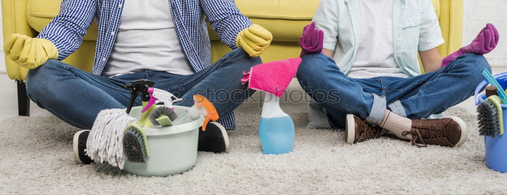 Similar – Image, Stock Photo Woman at home reading in an armchair