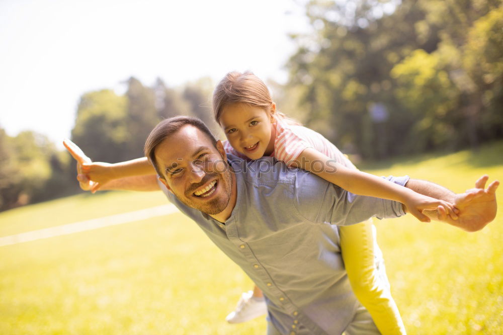 Similar – Image, Stock Photo Grandson hugging to his grandmother outdoors