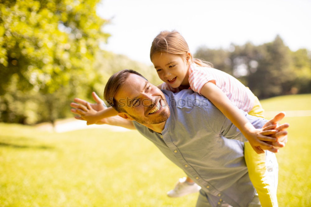 Similar – Image, Stock Photo Grandson hugging to his grandmother outdoors