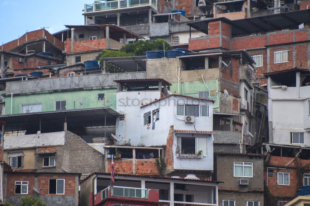 Similar – favela Town Blue Brown