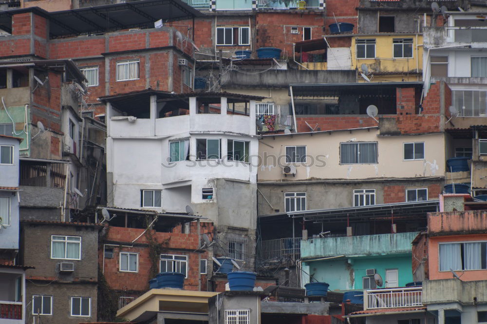 Similar – favela Town Blue Brown