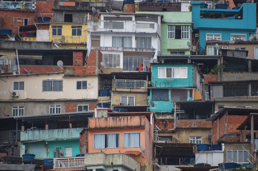 Similar – favela Town Blue Brown