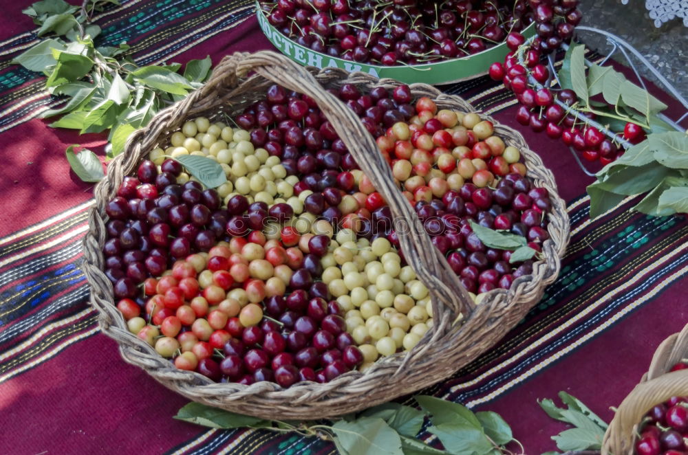 Similar – Image, Stock Photo Red and white currants with bowl and wooden spoon