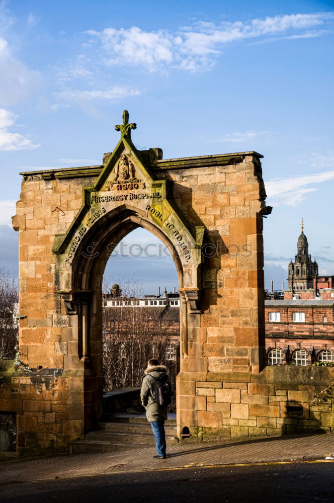 Similar – Image, Stock Photo House facade with chimneys on the Royal Mile in Edinburgh