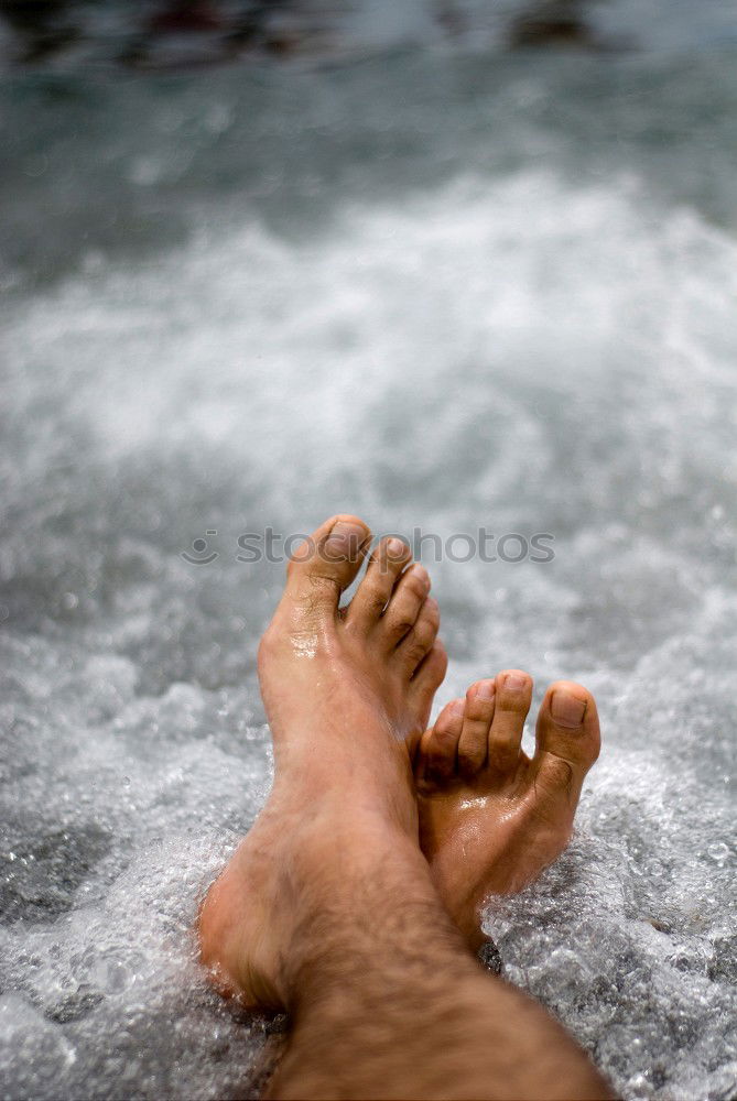 Barefoot on stones