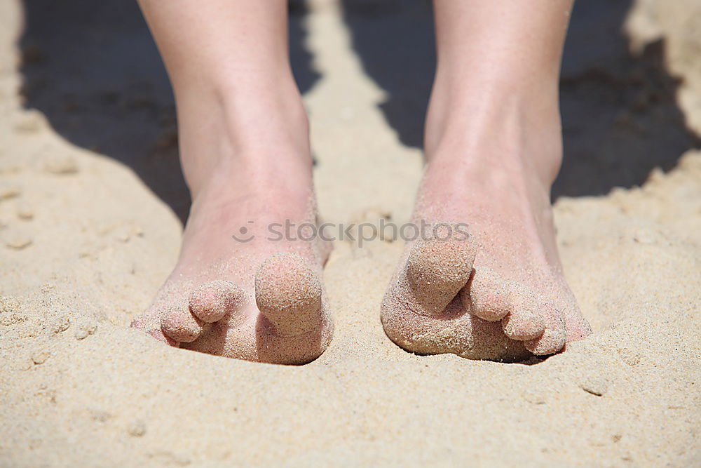 Similar – Image, Stock Photo Barefoot on gravel