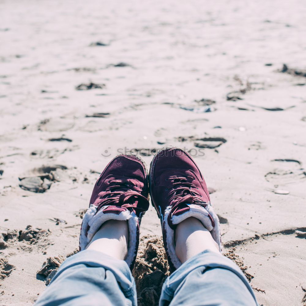 Similar – Image, Stock Photo a man Looking down on feet, selective focus