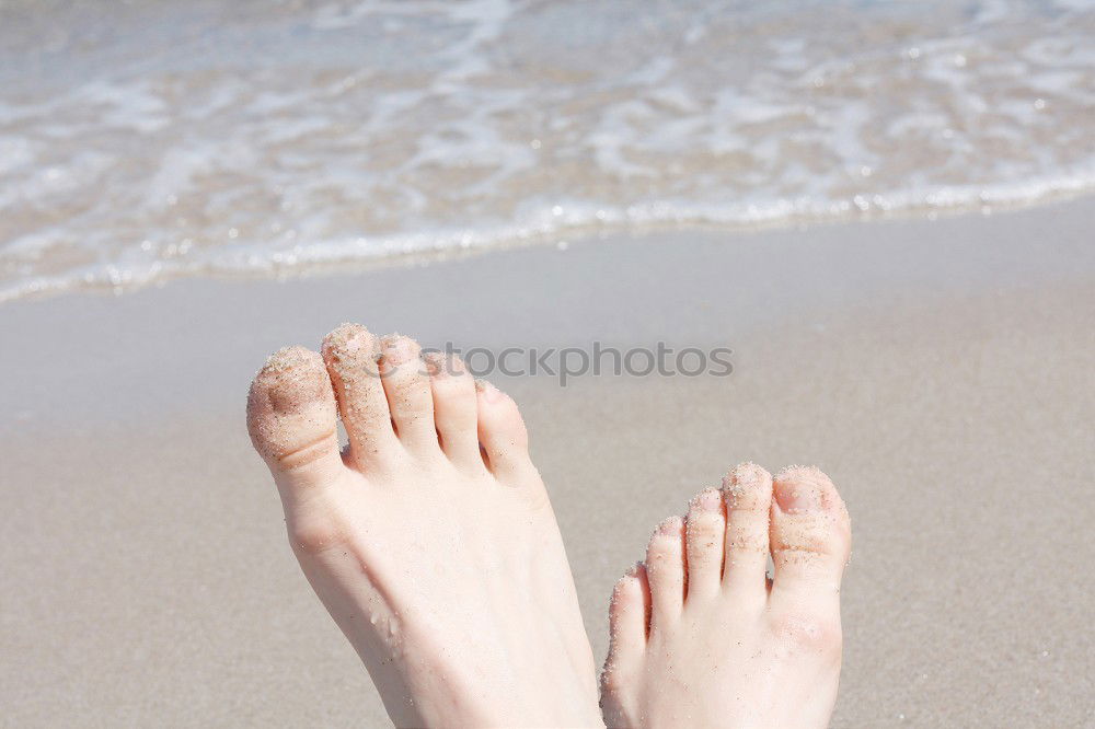 Similar – man takes a beach walk