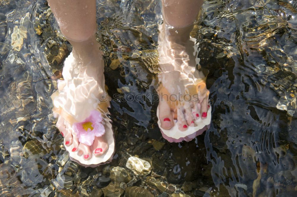 Similar – Image, Stock Photo water feet Summer