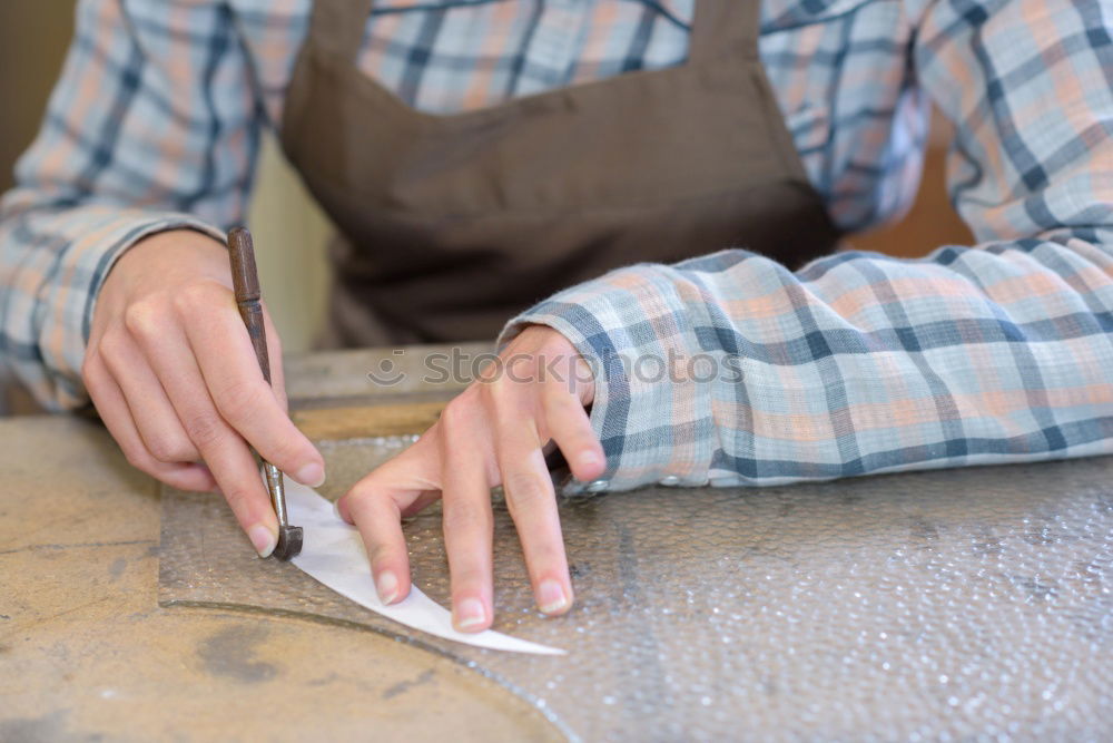 Image, Stock Photo Dressmaker design tailor pattern on the table
