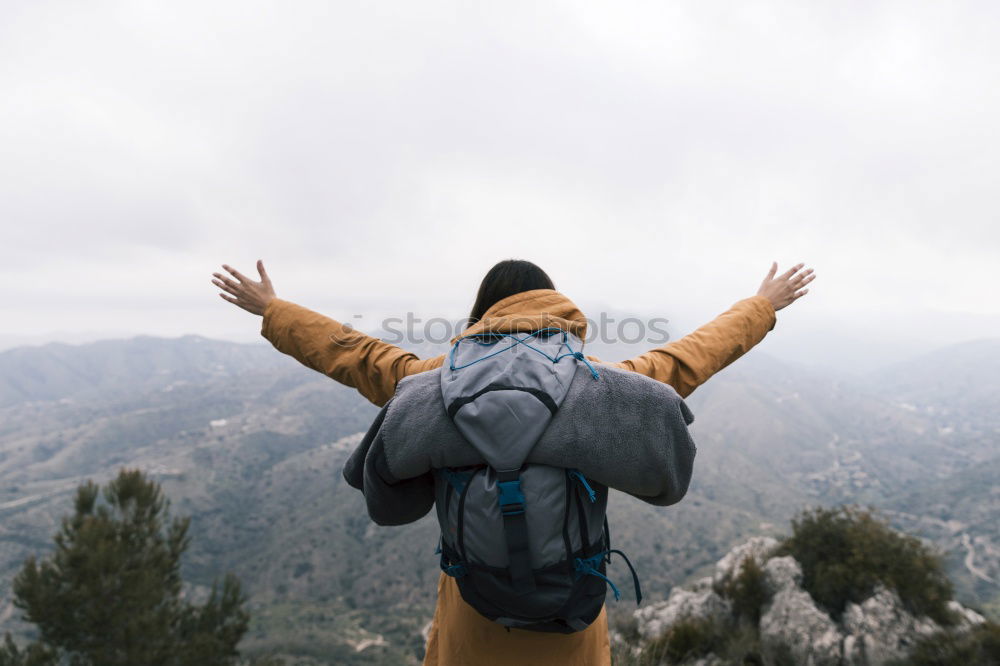 Similar – Man screaming in mountains