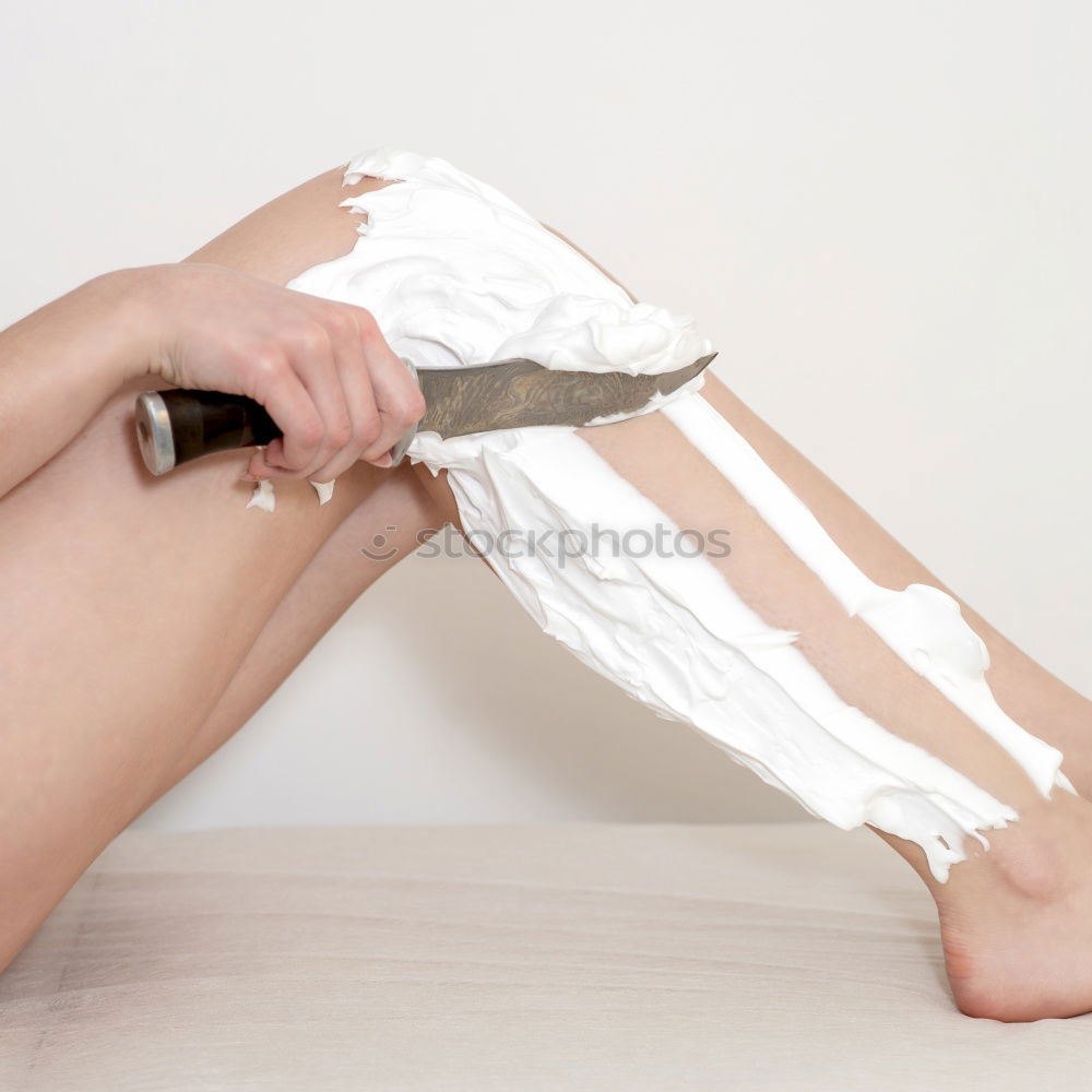 Similar – Image, Stock Photo a roll of toilet paper and legs of a woman