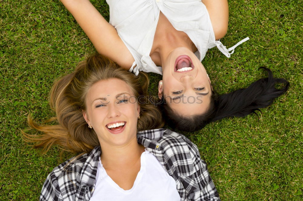 Similar – Beautiful women smiling and having fun in the park.