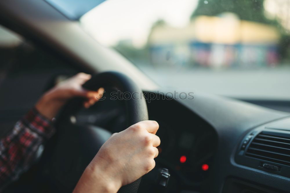 Similar – Image, Stock Photo Man looking out car window