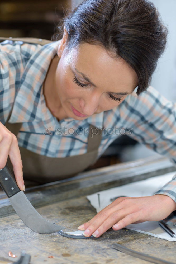 Similar – Image, Stock Photo Dressmaker design tailor pattern on the table